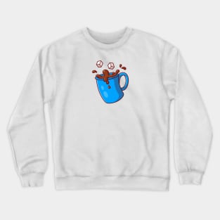 Coffee With Sugar Cartoon Crewneck Sweatshirt